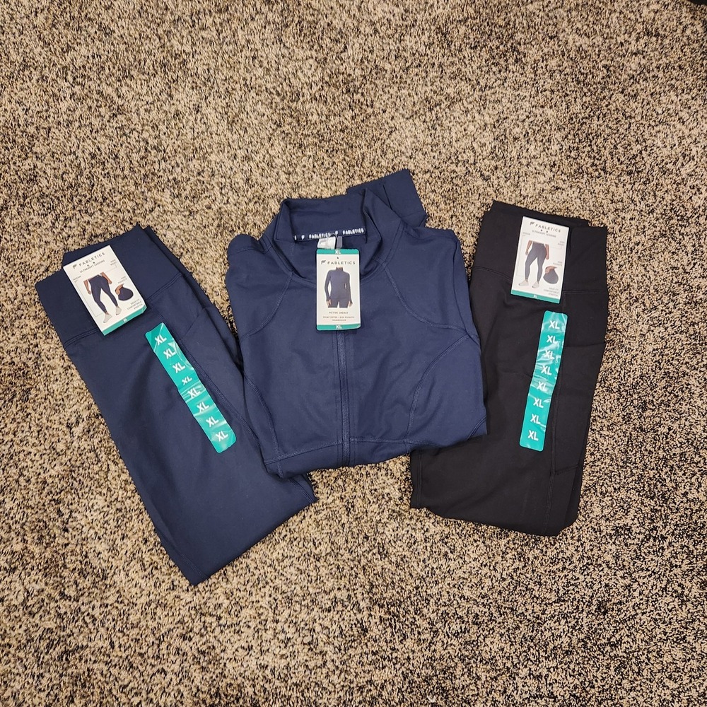 Fabletics Jacket And Leggings New With Tags Lot Of 3 Size XL